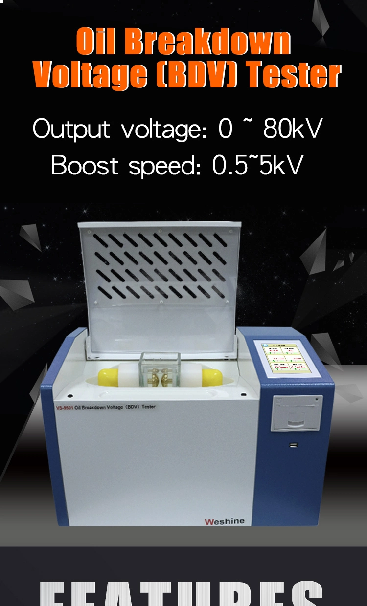 Full Atomatic Dielectric Oil Lab Testing Equipment Breakdown Voltage Analyzer Transformer Oil BDV Test Equipment