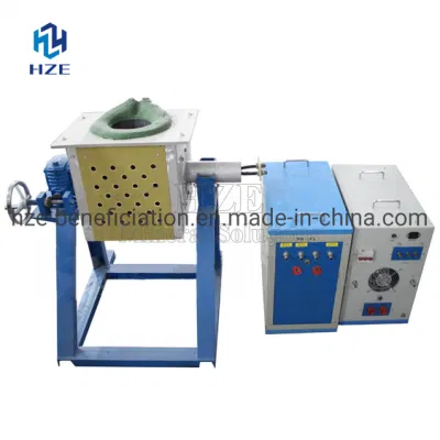 Copper or Sliver Ingot Casting Medium Frequency Induction Melting Furnace